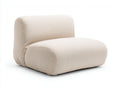 Fauteuil bas rembourré 102×95×80 cm - ivoire - assise profonde et dossier enveloppant pour salon
