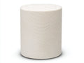 Tabouret cylindrique en tissu texturé 40×40×45 cm - crème - style épuré pour chambre à coucher